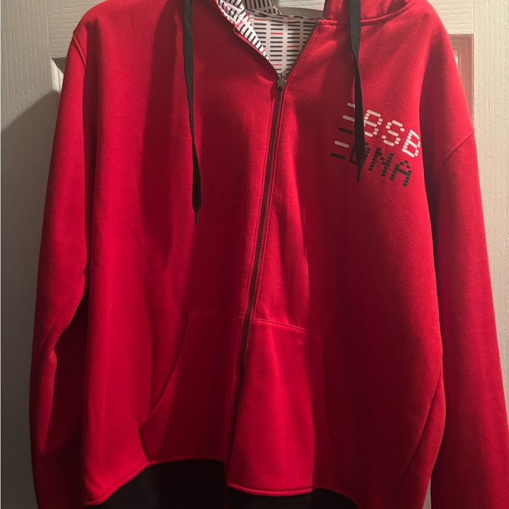 Red reversible Backstreet Boys DNA tour zip up jacket